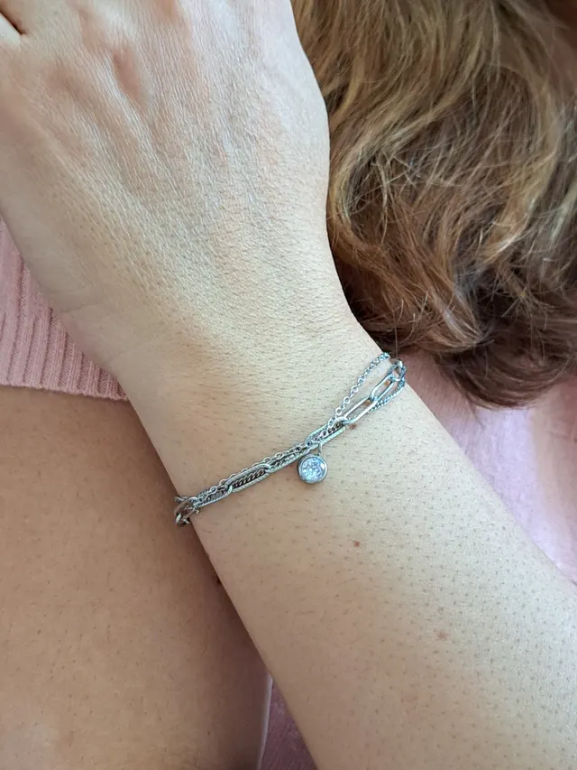 pulseira, trio aço inox com ponto luz - Foto 5 | Alexa Semijoias pulseira, trio aço inox com ponto luz - Foto 5 | Alexa Semijoias