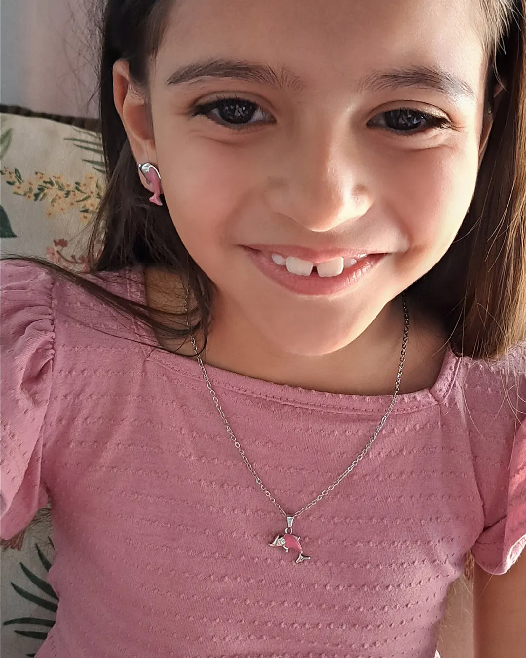 Conjunto Golfinho Resinado em Aço - Aço Inoxidável • 100% À Prova D’Água | Alexa Semijoias